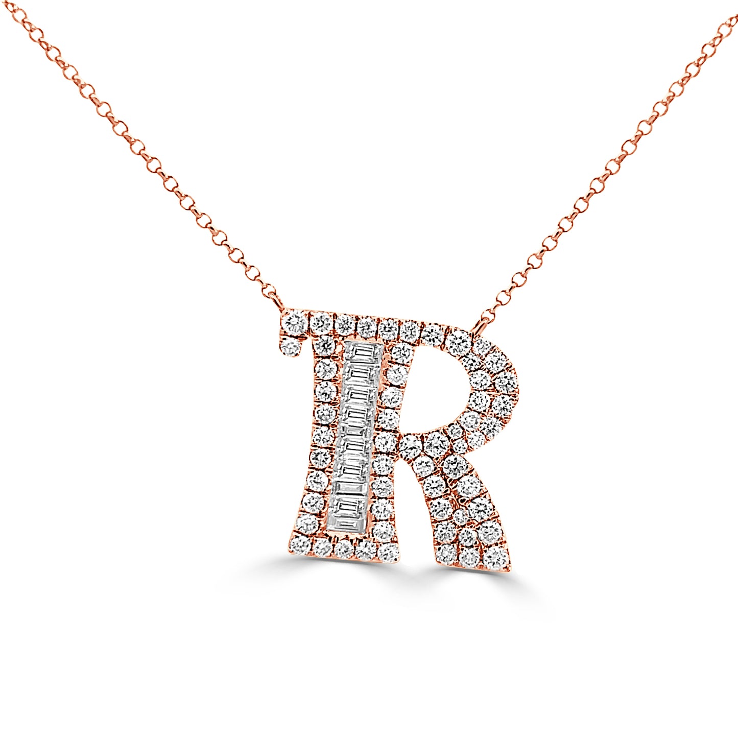 Diamond Initial Pendant "R"