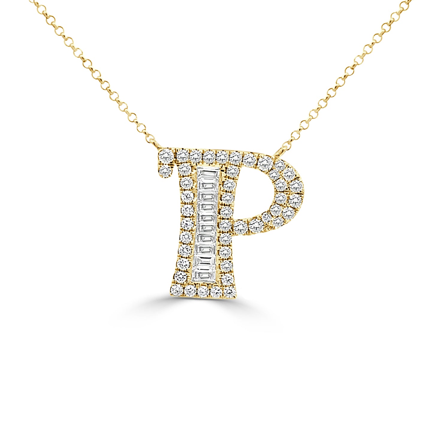 Diamond Initial Pendant "P"