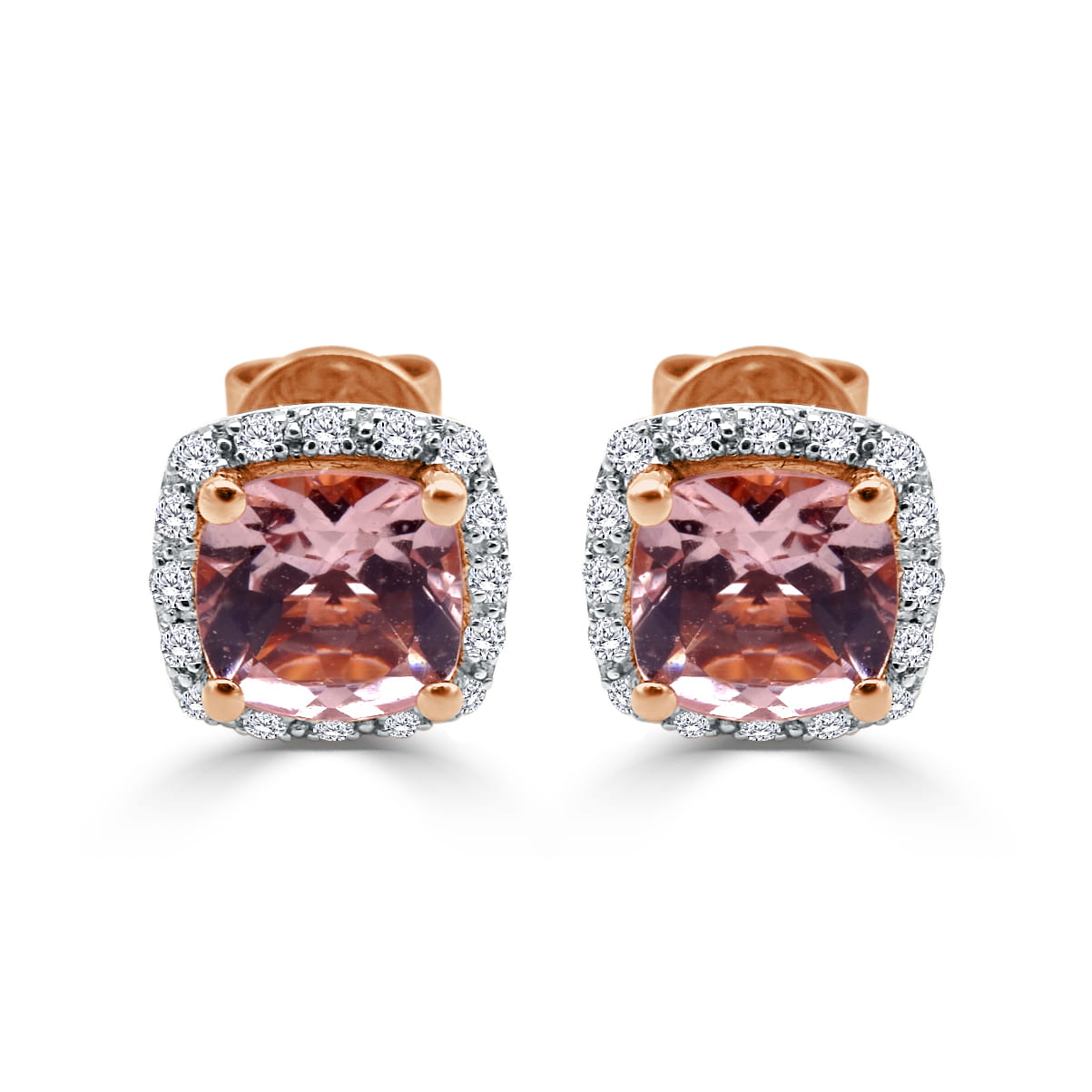 Gold Morganite Earrings DE803