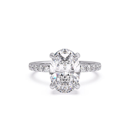 Lisa Solitaire pave with hidden halo