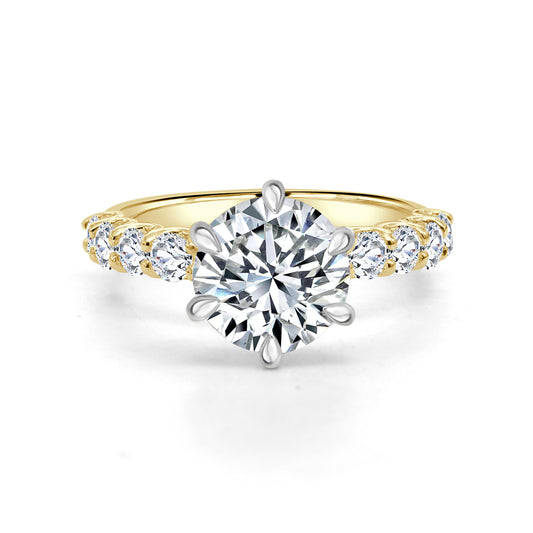 2.81ct Round Brilliant cut lab grown diamond engagement ring