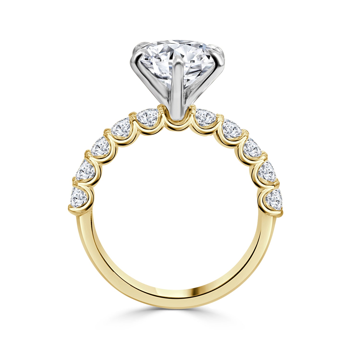 2.81ct Round Brilliant cut lab grown diamond engagement ring