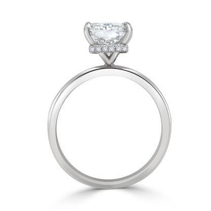 4.00ct Radiant cut lab grown diamond engagement ring