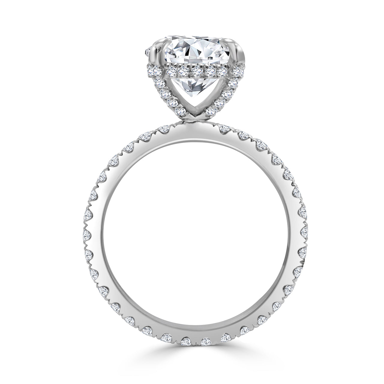 4.04ct Oval cut lab grown diamond engagement ring