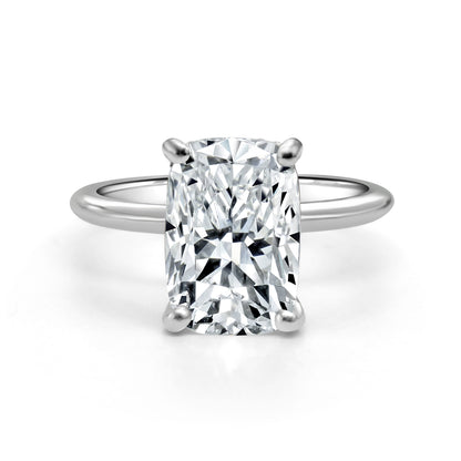 4.05ct Cushion cut lab grown diamond engagement ring