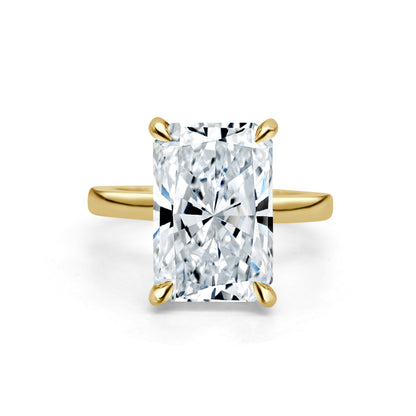 7.37ct Radiant cut lab grown diamond engagement ring