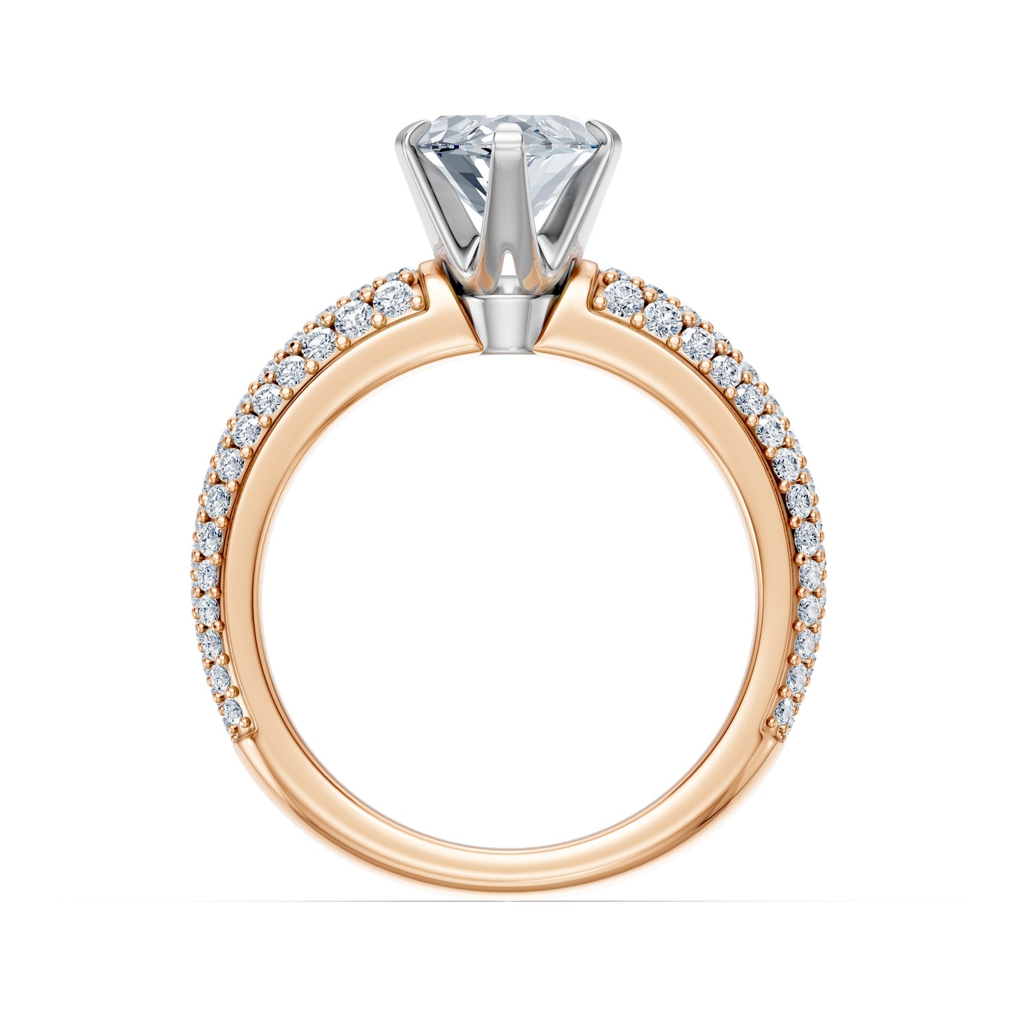 Valentina-Marquise 3 Row Solitaire