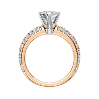 Valentina-Marquise 3 Row Solitaire