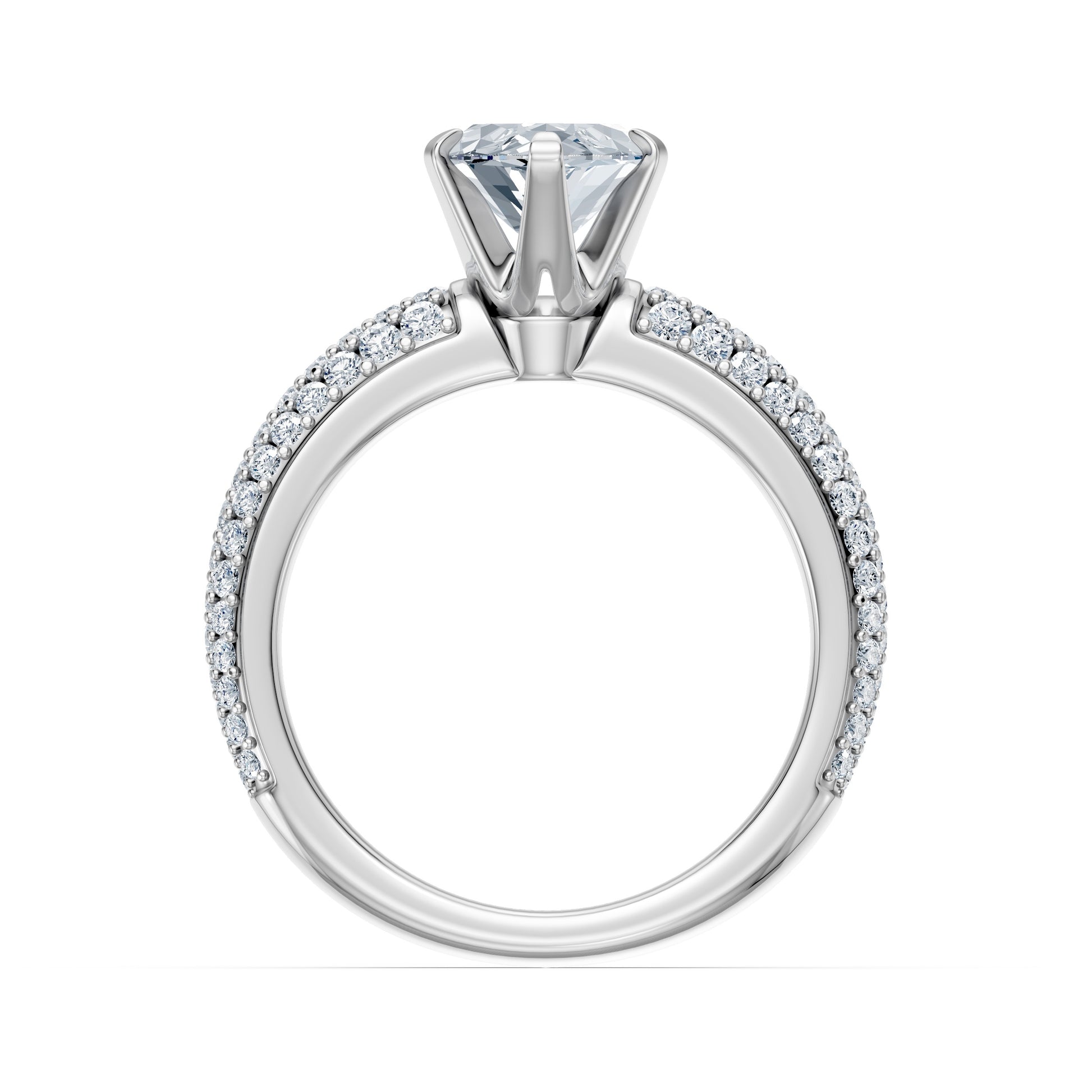 Valentina-Marquise 3 Row Solitaire