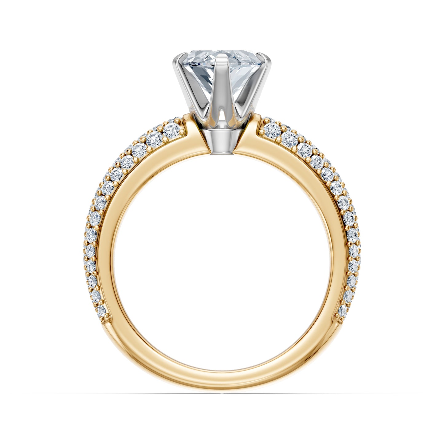 Valentina-Marquise 3 Row Solitaire