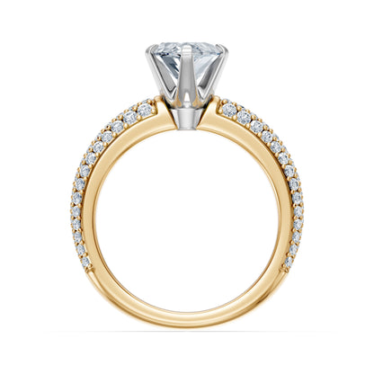 Valentina-Marquise 3 Row Solitaire