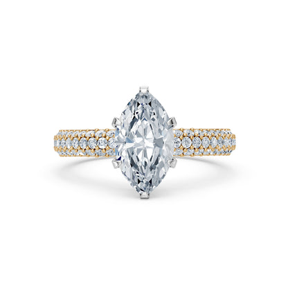 Valentina-Marquise 3 Row Solitaire