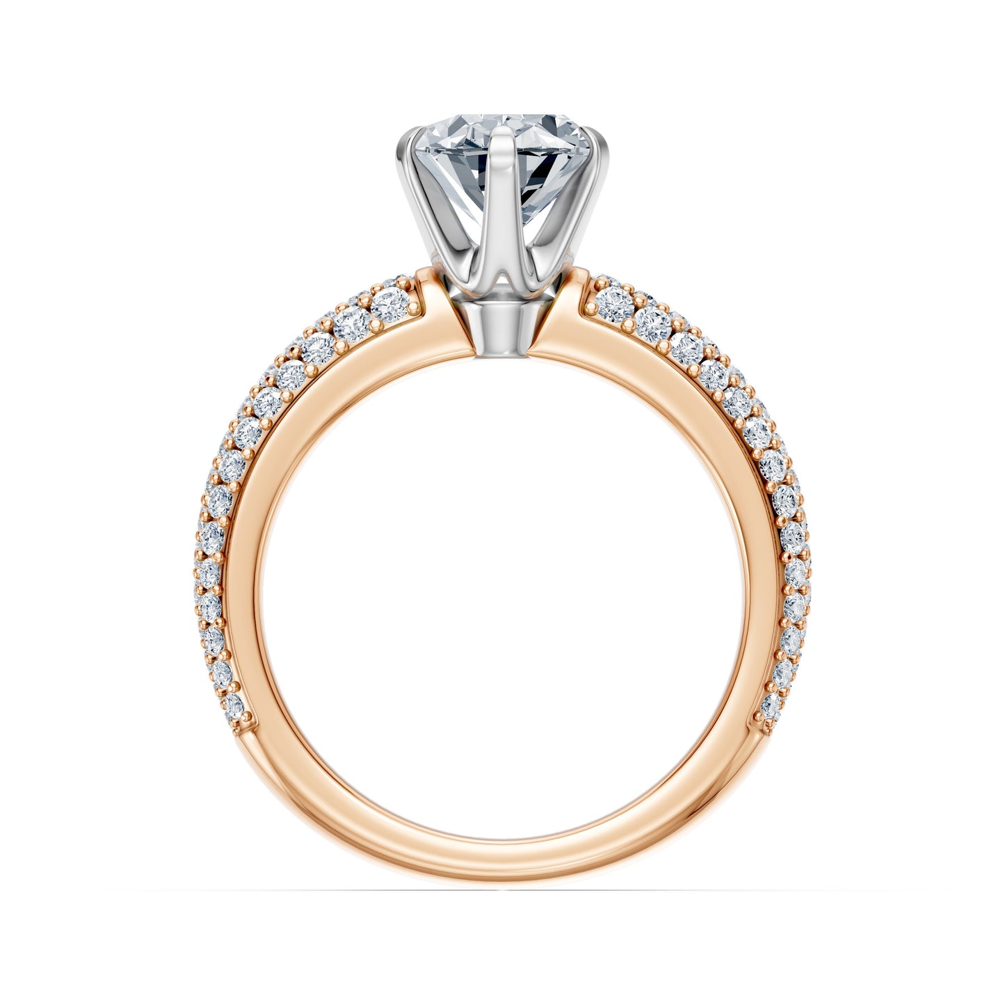 Valentina-Oval 3 Row Solitaire