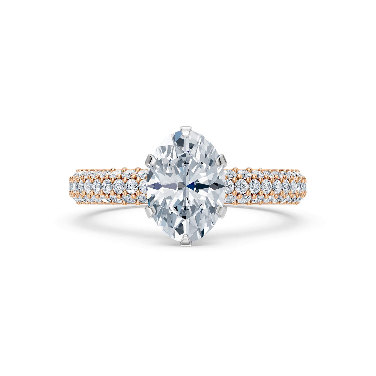 Valentina-Oval 3 Row Solitaire