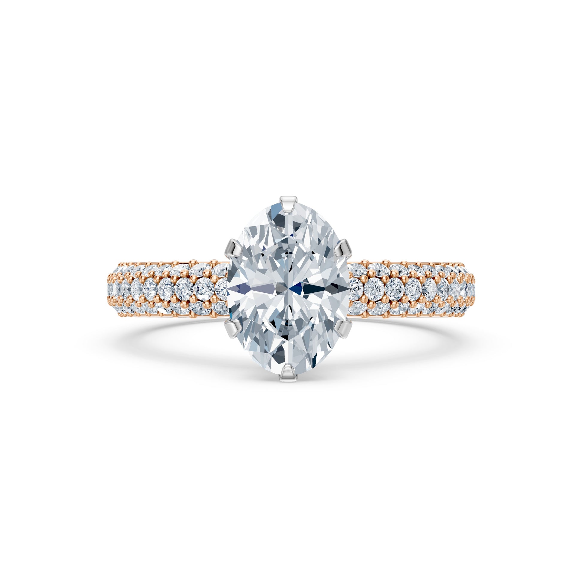 Valentina-Oval 3 Row Solitaire