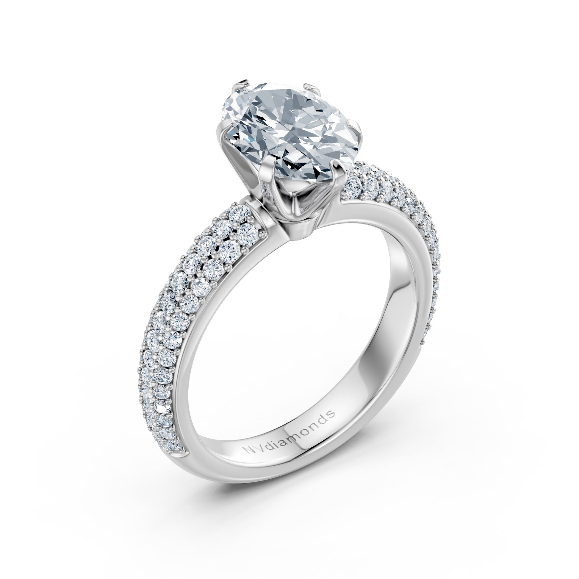 Valentina-Oval 3 Row Solitaire