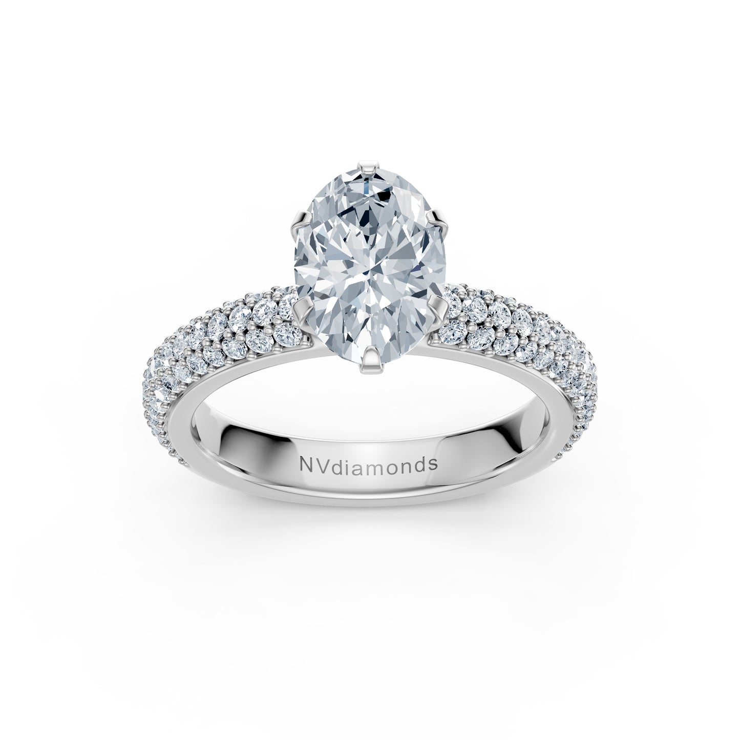 Valentina-Oval 3 Row Solitaire