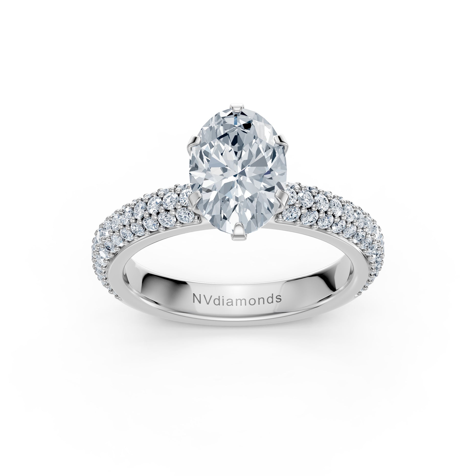 Valentina-Oval 3 Row Solitaire