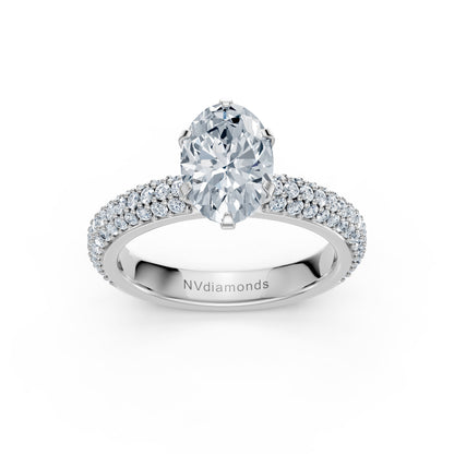 Valentina-Oval 3 Row Solitaire