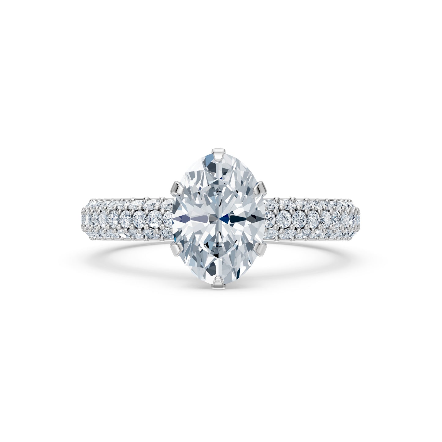 Valentina-Oval 3 Row Solitaire