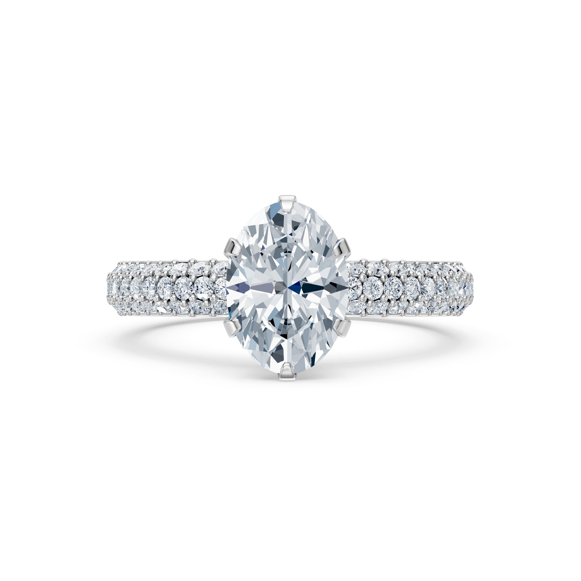 Valentina-Oval 3 Row Solitaire