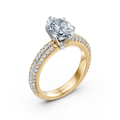 Valentina-Oval 3 Row Solitaire