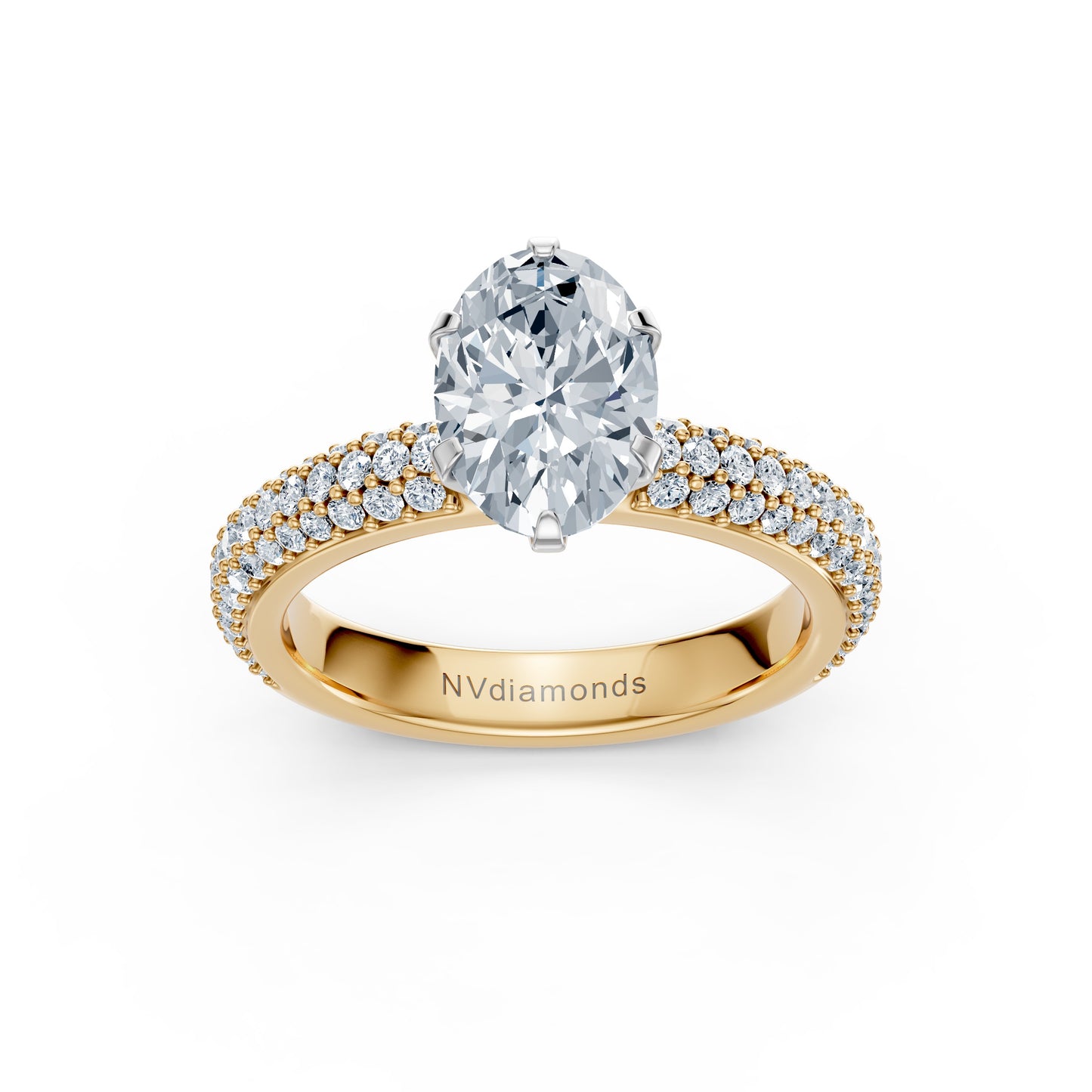 Valentina-Oval 3 Row Solitaire