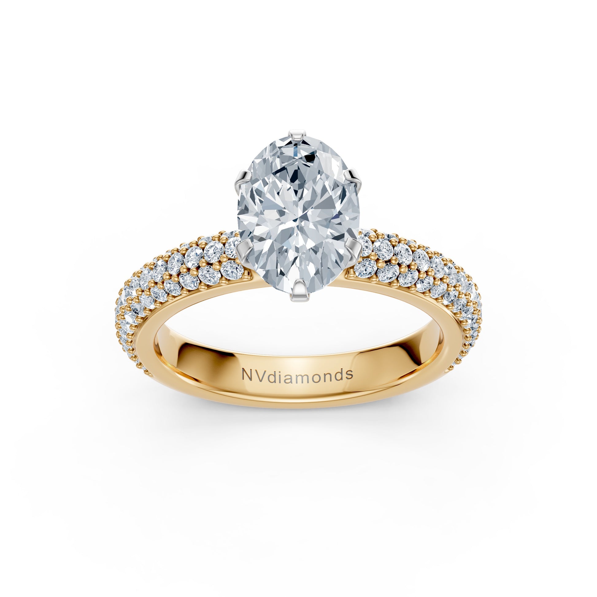 Valentina-Oval 3 Row Solitaire