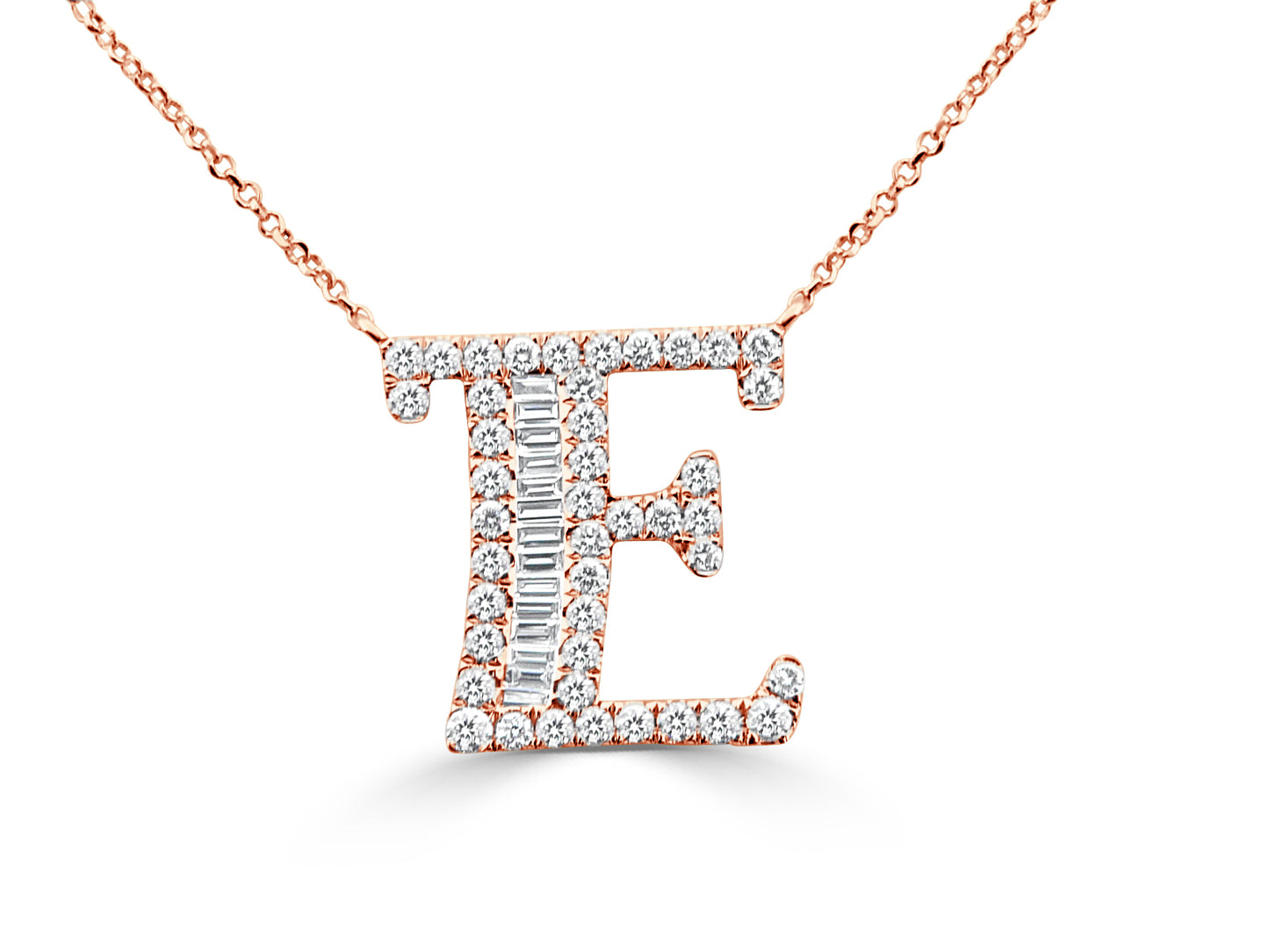 Diamond Initial Pendant "E"