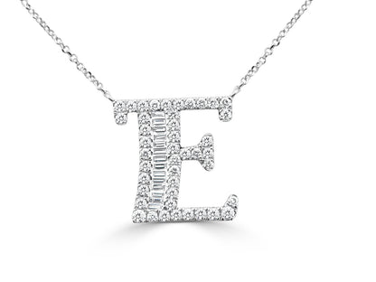 Diamond Initial Pendant "E"