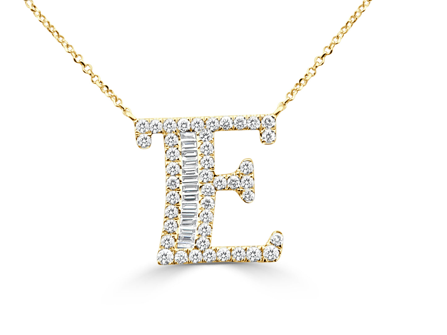 Diamond Initial Pendant "E"