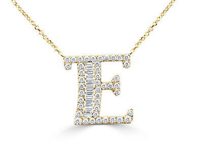 Diamond Initial Pendant "E"
