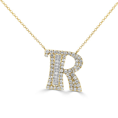 Diamond Initial Pendant "R"