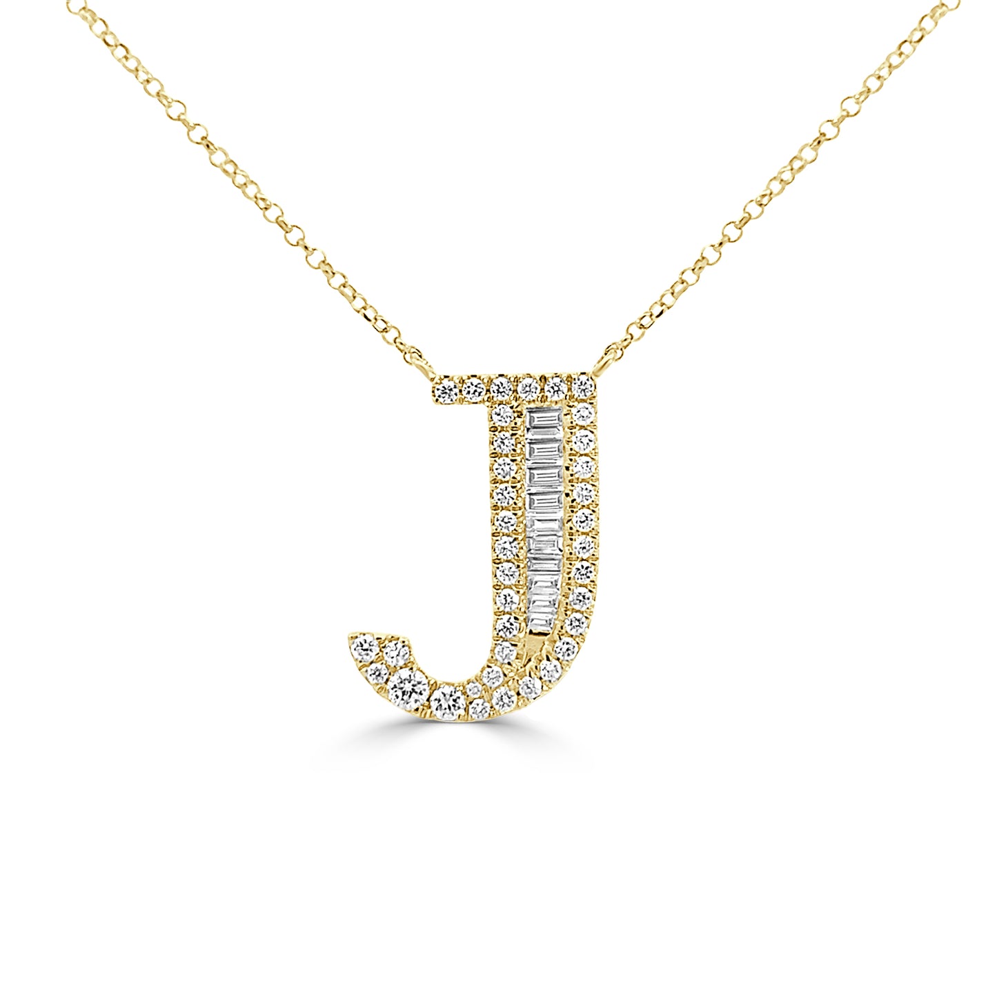 Diamond Initial Pendant "J"