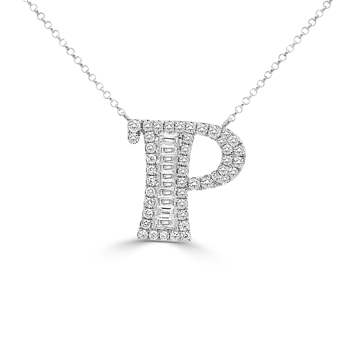 Diamond Initial Pendant "P"