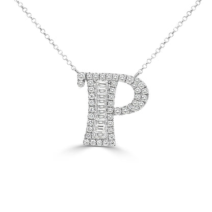 Diamond Initial Pendant "P"