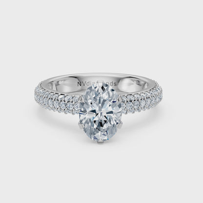 Valentina-Oval 3 Row Solitaire