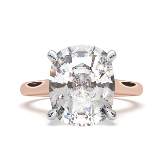 Cushion Solitaire Cathedral Engagement Ring LR011R