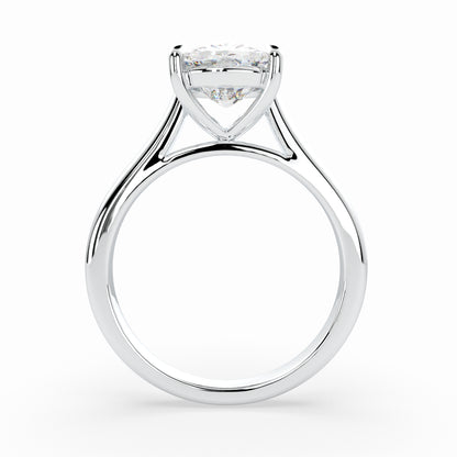 Cushion Solitaire Cathedral Engagement Ring LR011R