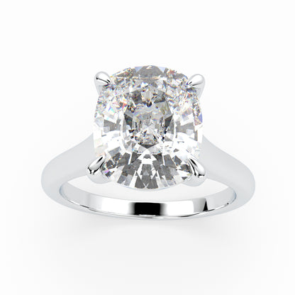 Cushion Solitaire Engagement Ring with hidden halo LR012Y