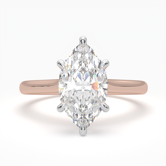 Marquise Solitaire Cathedral Engagement Ring LR008R