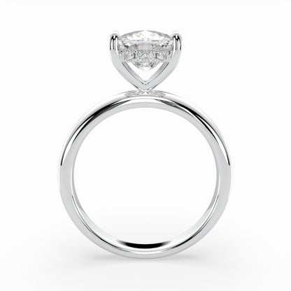 Cushion Solitaire Engagement Ring with hidden halo LR012Y