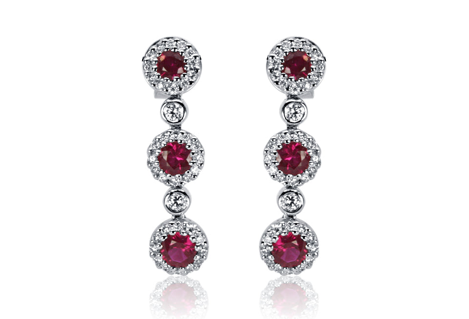 Diamond & Ruby Earrings DE120