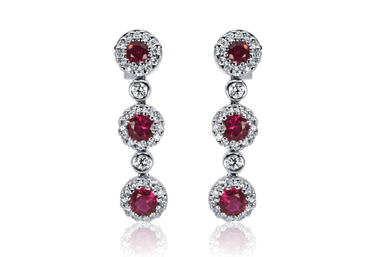 Diamond & Ruby Earrings DE120
