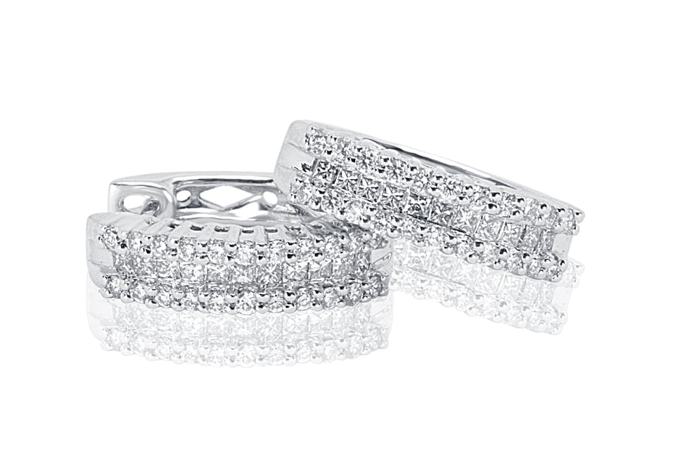 Diamond Hoop Earrings DE207