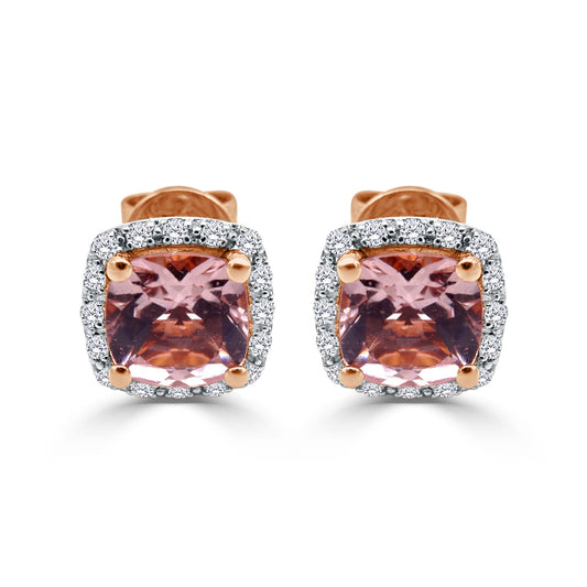 Gold Morganite Earrings DE803