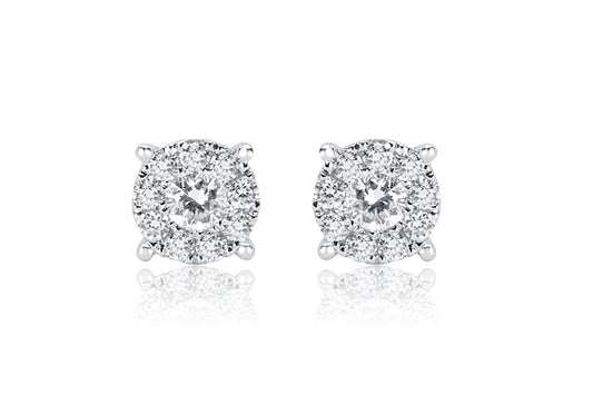 Diamond Cluster Earrings DE822