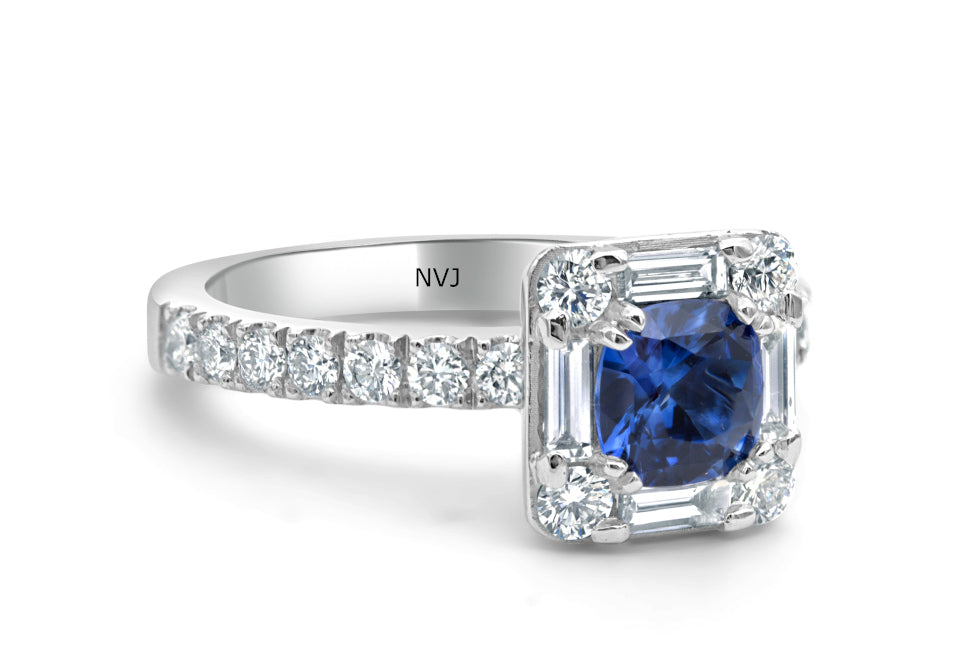 Sapphire and Diamond ring G1017