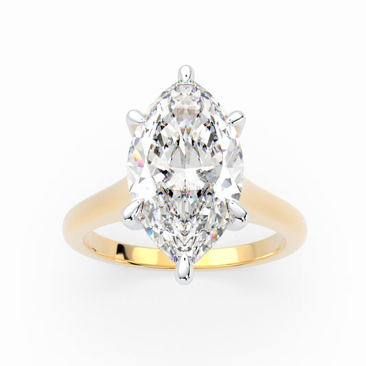 Marquise Solitaire Cathedral Engagement Ring LR008Y