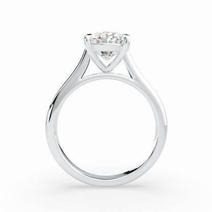 Oval Solitaire Cathedral Engagement ring LR020Y